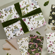Load image into Gallery viewer, Cottage Roses - Black - Gift Wrap