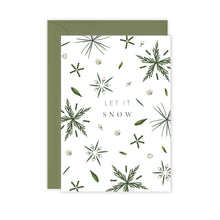 Load image into Gallery viewer, Festive Foliage - Let it Snow - Christmas Card