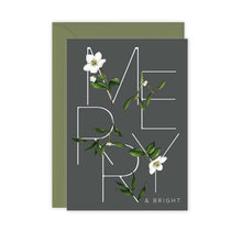 Load image into Gallery viewer, Festive Foliage - Merry & Bright - Christmas Card