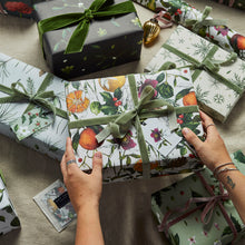 Load image into Gallery viewer, No. 1 - 'The Botanist Archive : Festive Edition' - Ivory Christmas Gift Wrap