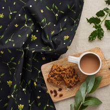 Load image into Gallery viewer, Christmas Tea Towel - Mistletoe - Black