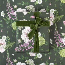 Load image into Gallery viewer, Summer Garden - Dark Green - Gift Wrap