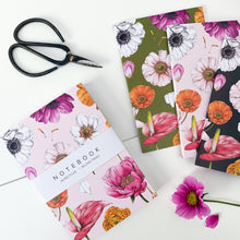 Load image into Gallery viewer, 'Floral Brights' Collection - A6 Set of 3 Notebooks