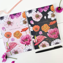 Load image into Gallery viewer, 'Floral Brights' Collection - A5 Set of 2 Notebooks
