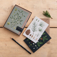 Load image into Gallery viewer, Box of 8 Botanical Luxury Christmas Cards - 'Species' Collection