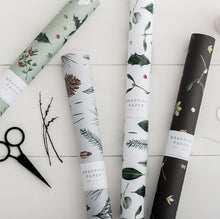 Load image into Gallery viewer, Mistletoe - Black Christmas Gift Wrap