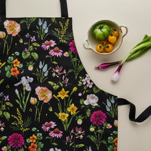 Load image into Gallery viewer, Apron - Bountiful Blooms Black
