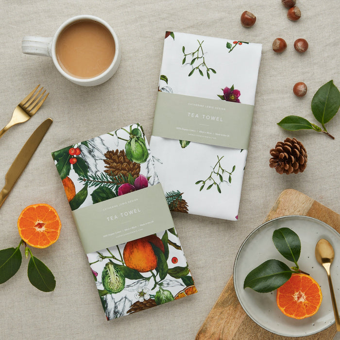 Christmas Tea Towel Bundle - Botanist Archive: Festive Edition No.1 & No.2