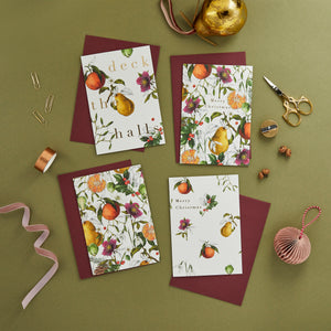 Box of 8 Botanical Luxury Christmas Cards - 'Winter Decadence' Collection