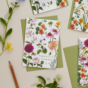 Bountiful Blooms - Happiest of Birthdays - Card