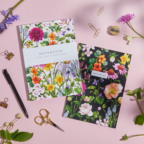 'Bountiful Blooms' Collection - A5 Set of 2 Notebooks
