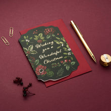 Load image into Gallery viewer, Wishes you a Wonderful Christmas - Midnight Garden - Christmas Card