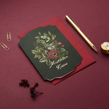 Load image into Gallery viewer, Mistletoe Kisses - Midnight Garden - Christmas Card