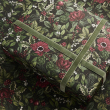 Load image into Gallery viewer, Midnight Garden - Red Stripe - Christmas Gift Wrap
