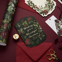 Load image into Gallery viewer, Wishes you a Wonderful Christmas - Midnight Garden - Christmas Card