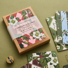 Load image into Gallery viewer, Box of 8 Botanical Luxury Christmas Cards - &#39;Carnivalesque&#39; Collection