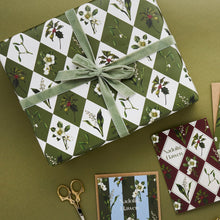 Load image into Gallery viewer, Carnivalesque - Green Harlequin - Christmas Gift Wrap