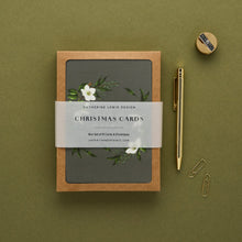Load image into Gallery viewer, Box of 8 Botanical Luxury Christmas Cards - &#39;Festive Foliage&#39; Collection