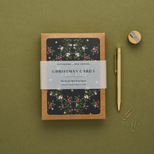 Load image into Gallery viewer, Box of 8 Botanical Luxury Christmas Cards - &#39;Merry Nouveau&#39; Collection