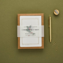 Load image into Gallery viewer, Box of 8 Botanical Luxury Christmas Cards - &#39;Botanist Archive: Festive Edition&#39; Collection
