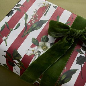 Carnivalesque - Red Stripe - Christmas Gift Wrap