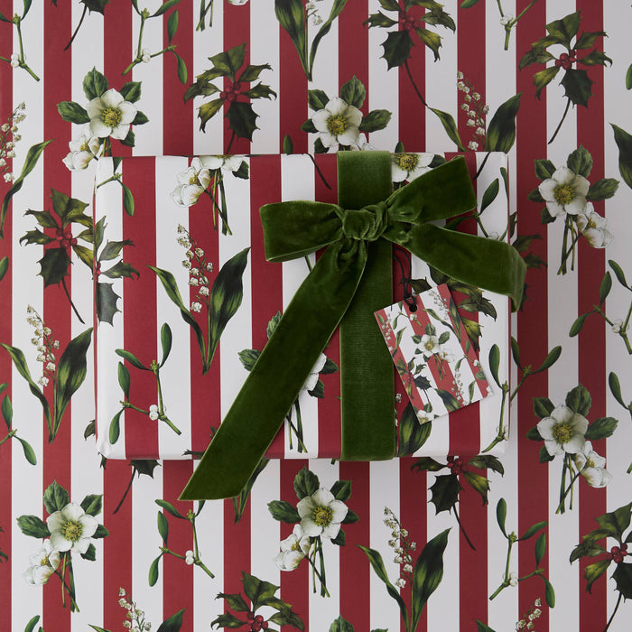 Carnivalesque - Red Stripe - Christmas Gift Wrap