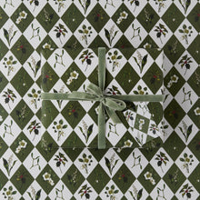 Load image into Gallery viewer, Carnivalesque - Green Harlequin - Christmas Gift Wrap