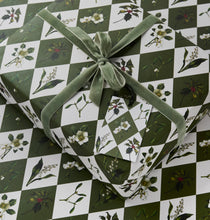 Load image into Gallery viewer, Carnivalesque - Green Harlequin - Christmas Gift Wrap