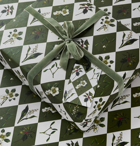 Carnivalesque - Green Harlequin - Christmas Gift Wrap