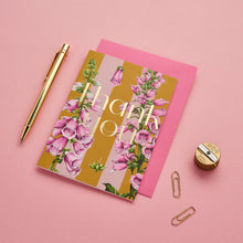 Load image into Gallery viewer, Floral Riot - Thank You - Card