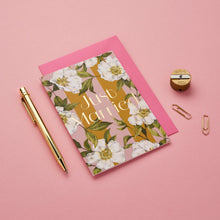 Load image into Gallery viewer, Floral Riot - Just Married - Card