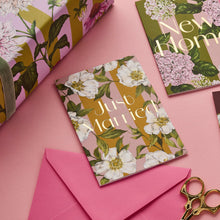 Load image into Gallery viewer, Floral Riot - Just Married - Card