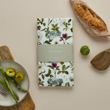 Load image into Gallery viewer, Tea Towel - Cottage Garden - Ivory