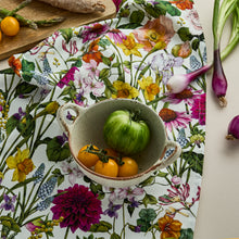 Load image into Gallery viewer, Tea Towel - Bountiful Blooms - Ivory