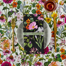 Load image into Gallery viewer, Tea Towel - Bountiful Blooms - Black