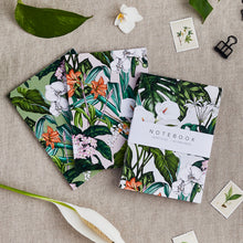 Load image into Gallery viewer, &#39;Palm House Tropics&#39; Collection - A6 Set of 3 Notebooks