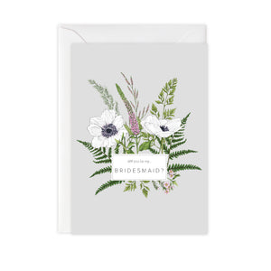 Wild Meadow 'Bridesmaid' Card - SALE
