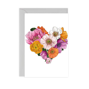 Floral Brights Heart Card