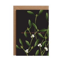 Load image into Gallery viewer, Mistletoe - Black Christmas Card