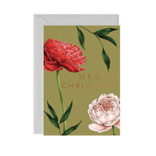 Load image into Gallery viewer, Berry Roses - Rose - Green Christmas Card