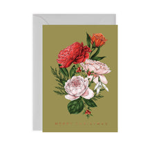 Load image into Gallery viewer, Berry Roses - Bunch - Green Christmas Card