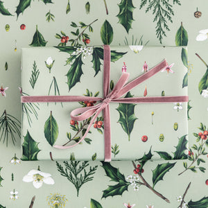 Berry Mix - Green Christmas Gift Wrap