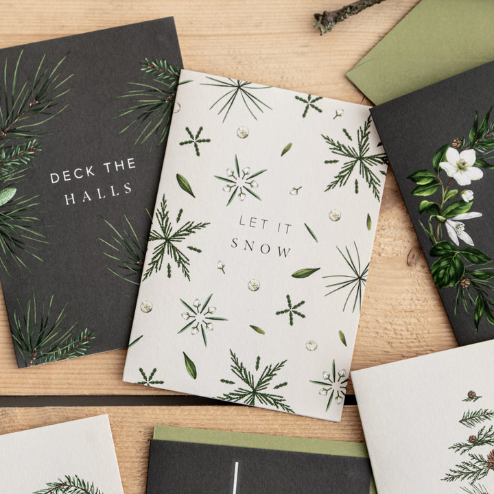 Festive Foliage - Let it Snow - Christmas Card