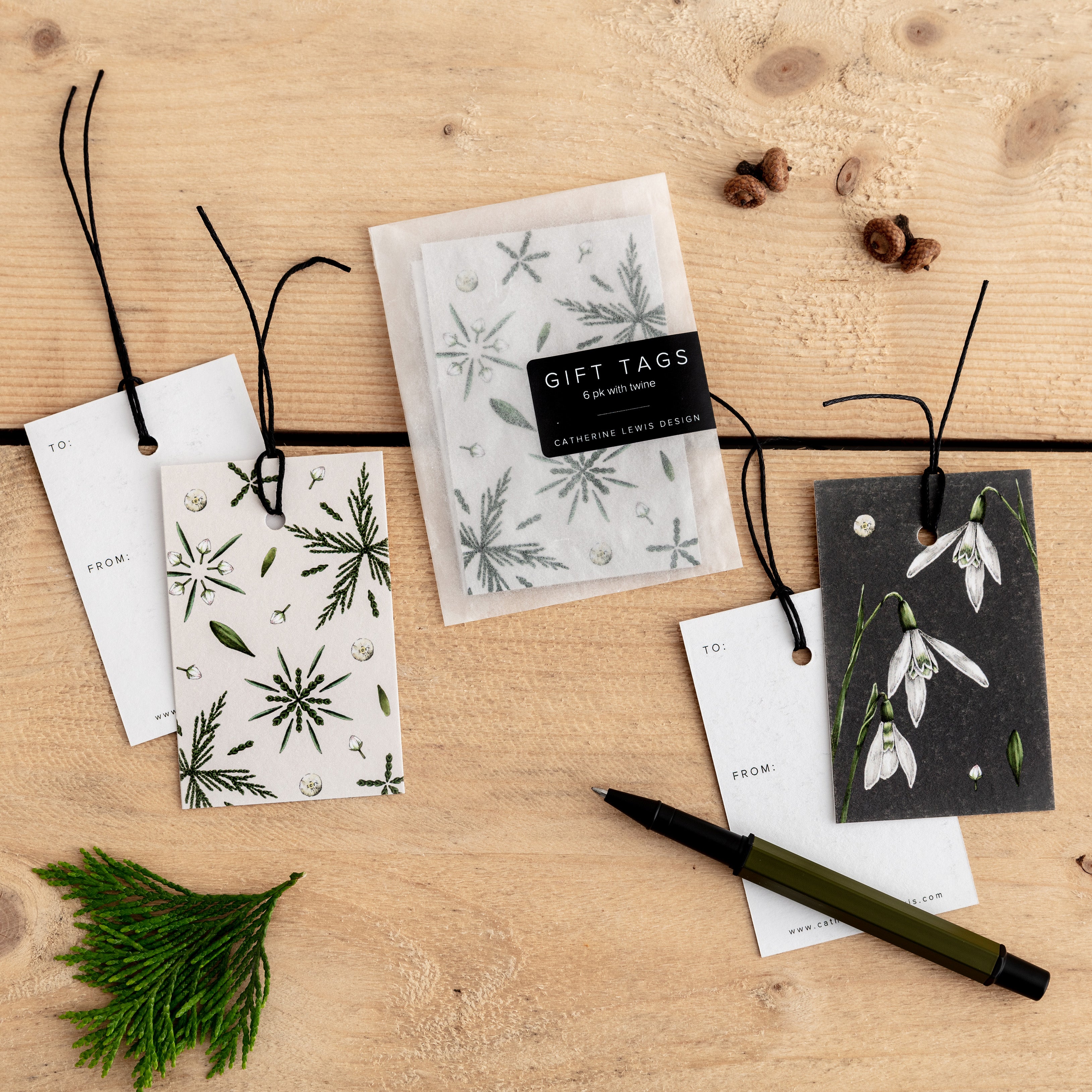 Christmas Gift Tags - Festive Foliage Collection