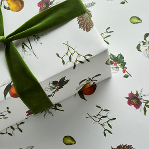 No. 2 - 'The Botanist Archive : Festive Edition' - Ivory Christmas Gift Wrap