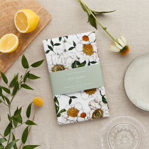 Tea Towel - Spring Blossom - Ivory
