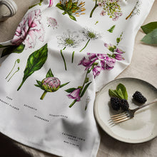 Load image into Gallery viewer, Tea Towel - Summer Garden - White