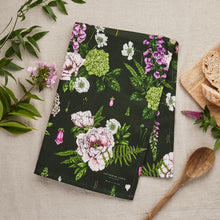 Load image into Gallery viewer, Tea Towel - Summer Garden - Dark Green