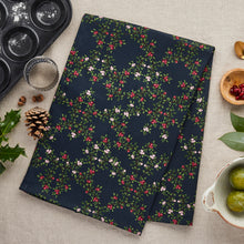 Load image into Gallery viewer, Christmas Tea Towel - Merry Nouveau - Navy