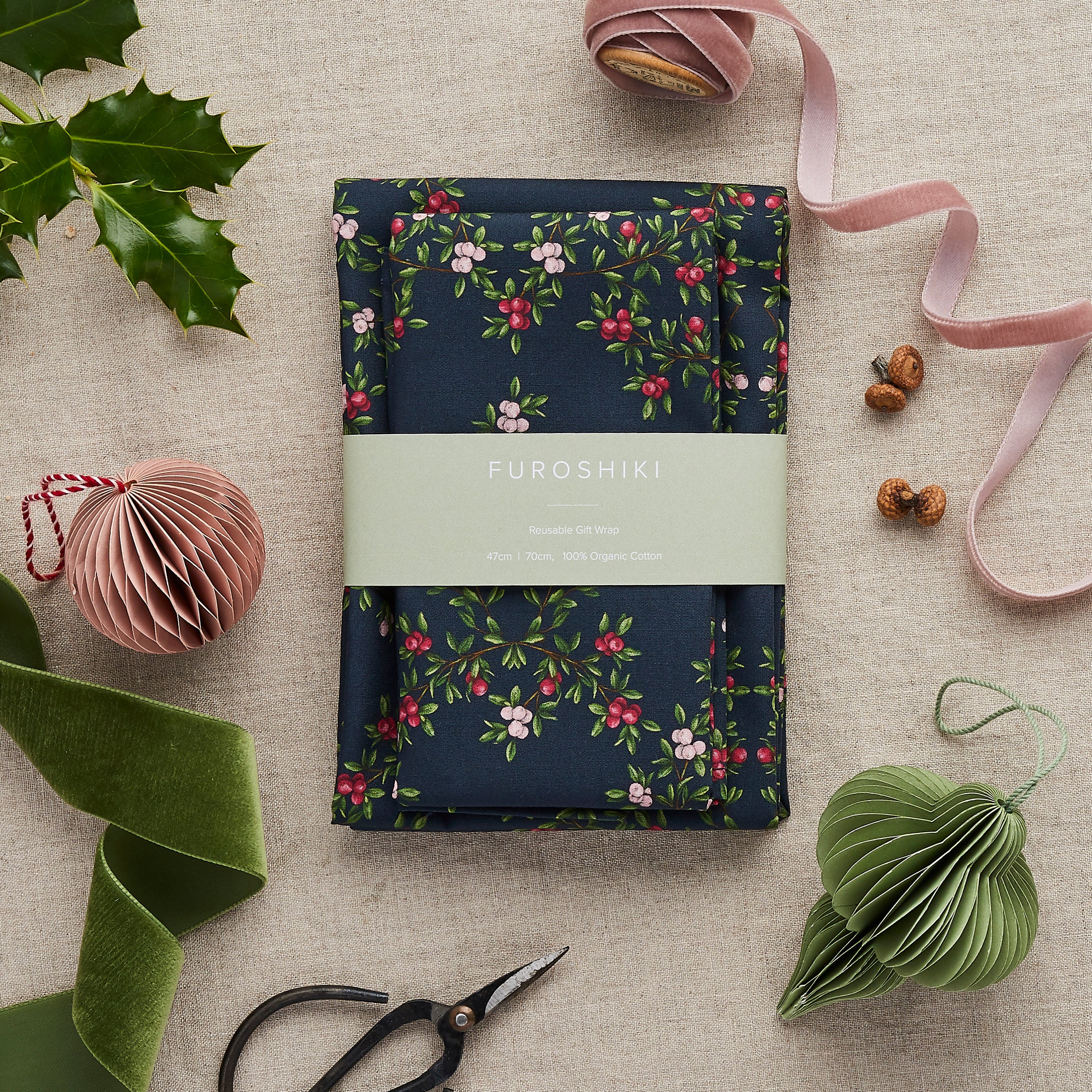 Summer Garden - Dark Green - Gift Wrap